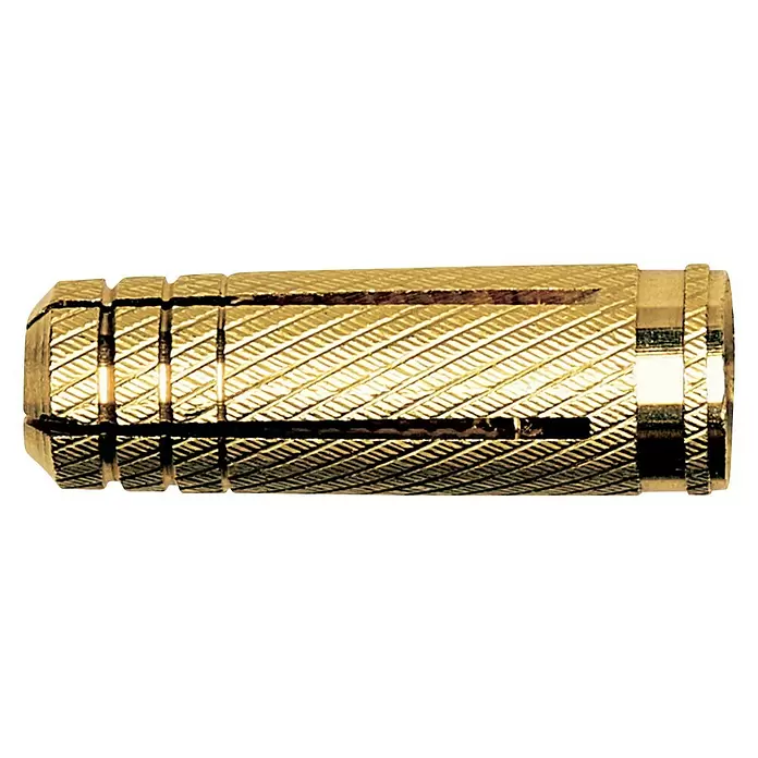 Fischer Taco de latón MS - Ø x L: 6 x 18 mm, M5, Latón - Vista frontal