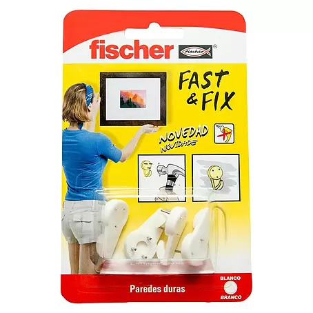 Fischer  Gancho para colgar cuadros Fast & Fix con 3 puntas