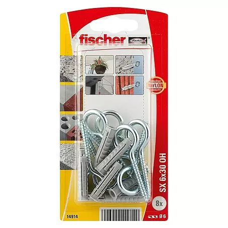 Fischer  Set de tacos SX con gancho de ojo