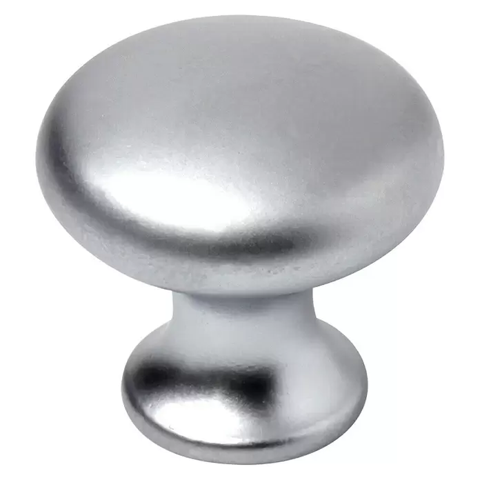 Möbelknopf - Sonstige, Verchromt, Durchmesser: 25 mm, Silber - Vorderansicht
