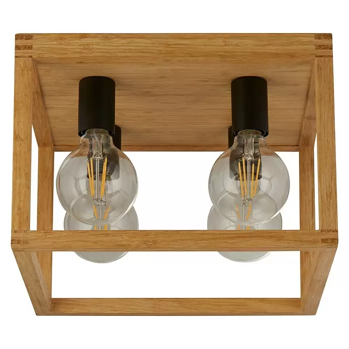 Searchlight Plafondlamp Square - 240 W, l x b x h: 25 x 36 x 25 cm, Bruin, E27 - Diagonaal zicht