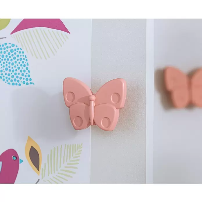 Kinder-Möbelknopf - Kunststoff, Pink, Ausführungseigenschaft: Schmetterling - Stimmungsaufnahme