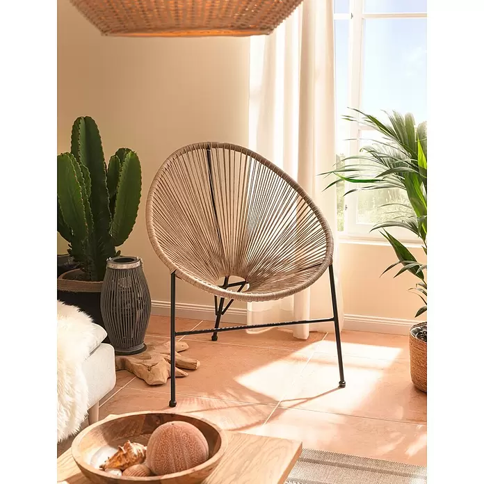 Sessel Eddy - L x B x H: 90 x 72 x 87 cm, Braun - Stimmungsaufnahme