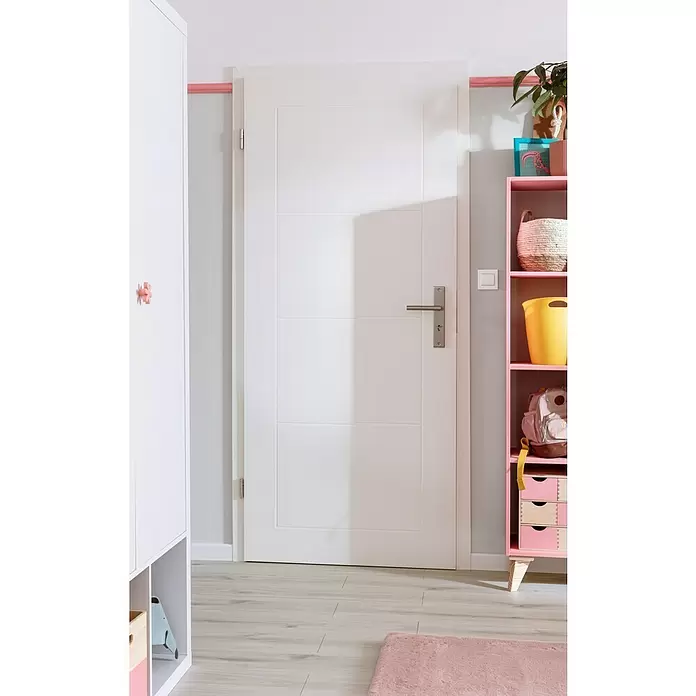 Kilsgaard Zimmertür Lines II - 735 x 1.985 mm, DIN Anschlag: Links, Weiß, Mittellage: Röhrenspan - Stimmungsaufnahme