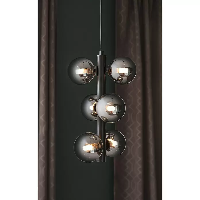 Lucide Tycho Pendelleuchte - L x B x H: 25,5 x 25,5 x 150 cm, Schwarz - Stimmungsaufnahme