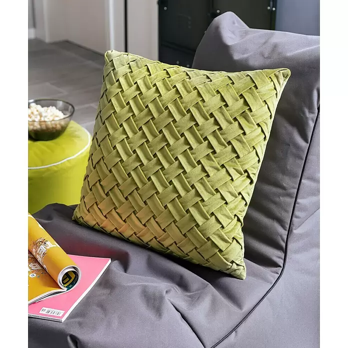 Kissen Classy - Grün, 45 x 45 cm, 100 % Polyester - Stimmungsaufnahme