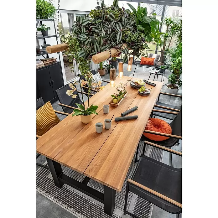 Dekoleiter - Teak, Unbehandelt, 45 x 150 cm - Stimmungsaufnahme