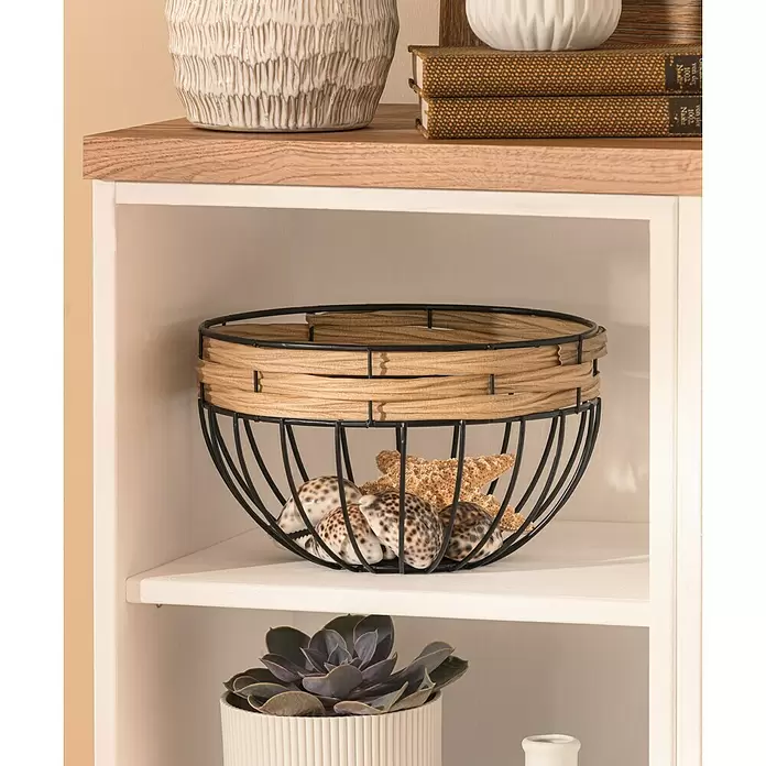 Schale Polyrattan - Ø x H: 30 x 18 cm, Schwarz - Stimmungsaufnahme
