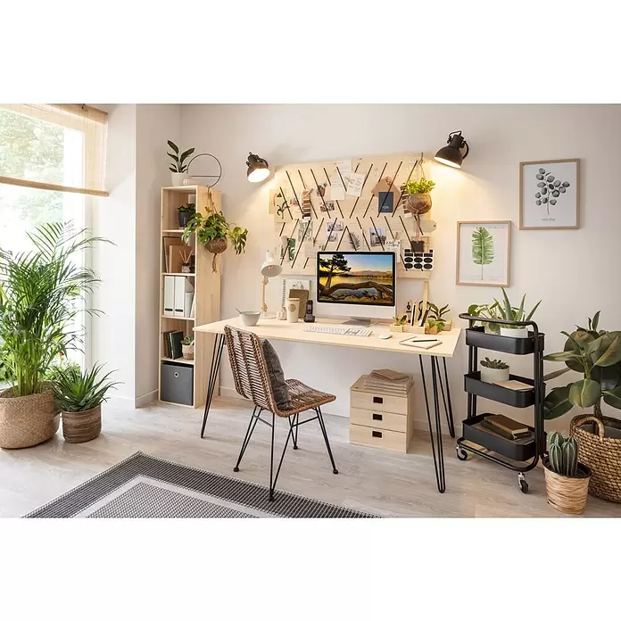 Tween Light Tischleuchte Wood - 40 W, L x B x H: 21 x 15,5 x 52 cm, E27 - Stimmungsaufnahme