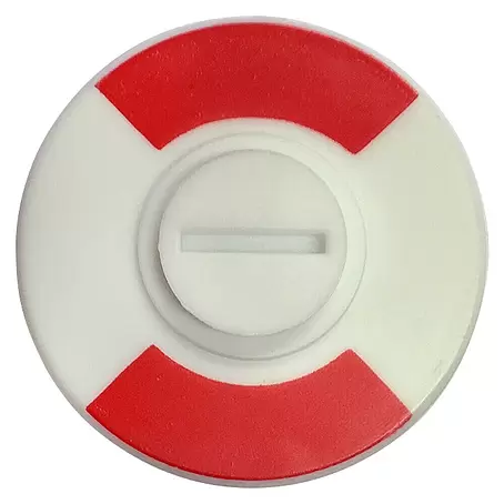 Toiletdeurgarnituur Rood/Wit plaatje tbv stift 8 mm