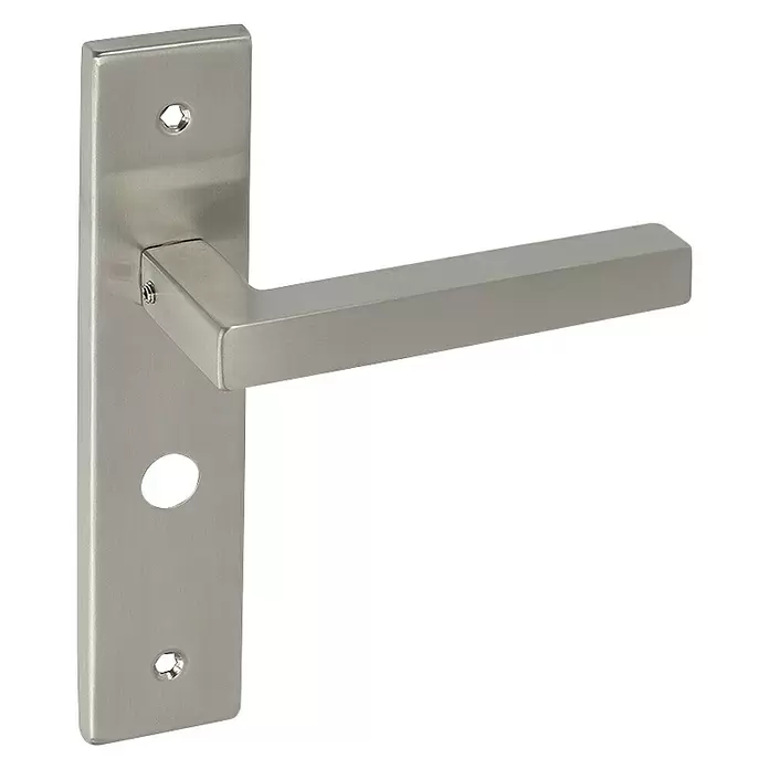 Deurbeslag WC 63/8mm Cubic - Roestvrij staal - Diagonaal zicht