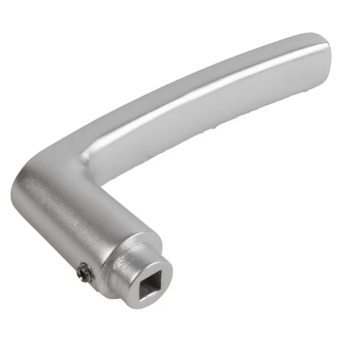 Deurbeslag kruk gatdeel 332 - F1, Aluminium, 1 stk. - Diagonaal zicht