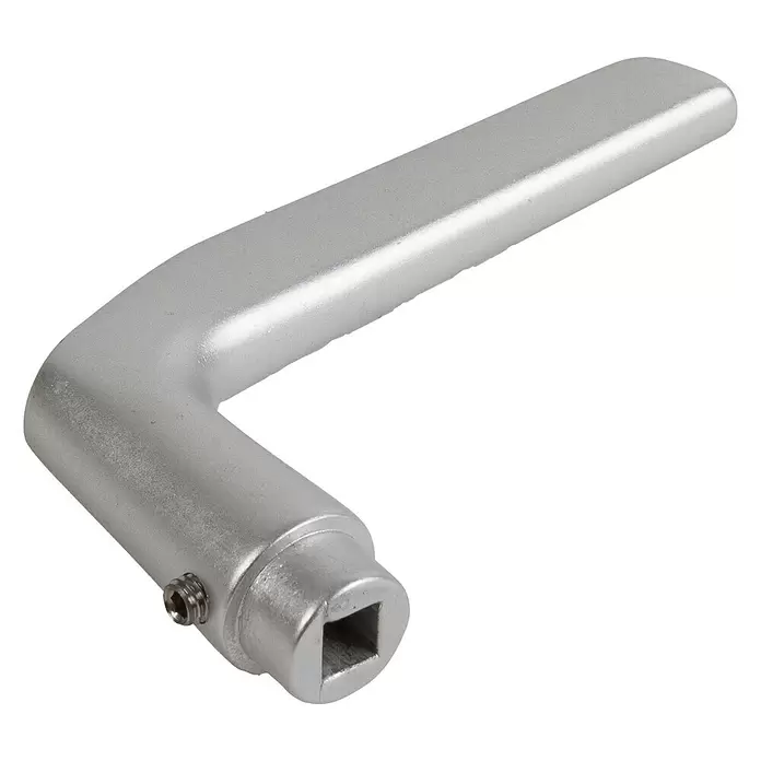 Deurbeslag kruk gatdeel 354 - F1, Aluminium, 1 stk. - Diagonaal zicht