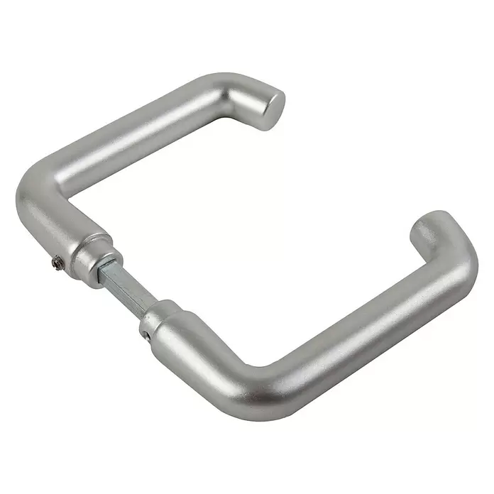Deurbeslag kruk U - F1, Aluminium, 1 paar - Diagonaal zicht