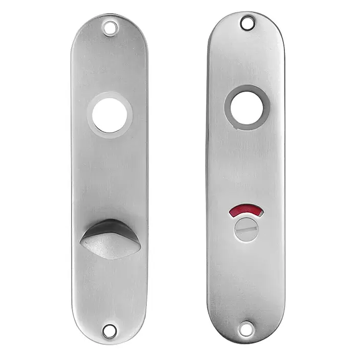 Langschild WC 63/8 mm - Aluminium, Ovaal - Vooraanzicht