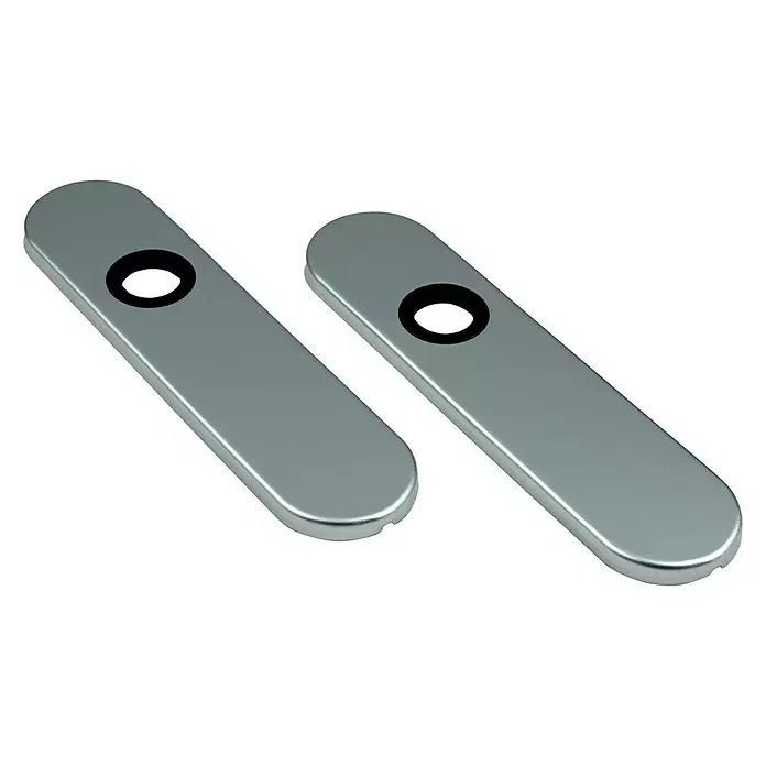 Deurbeslag klikschild blind ovaal - Aluminium - Diagonaal zicht