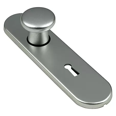 Kortschild met knop klik sleutelgat ovaal