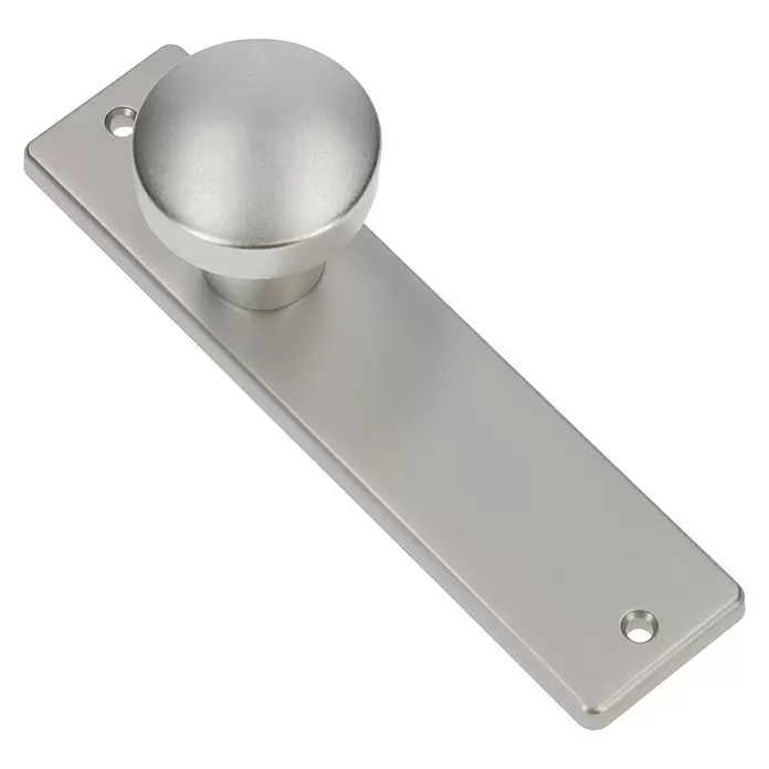 Kortschild met knop blind recht - Aluminium - Diagonaal zicht