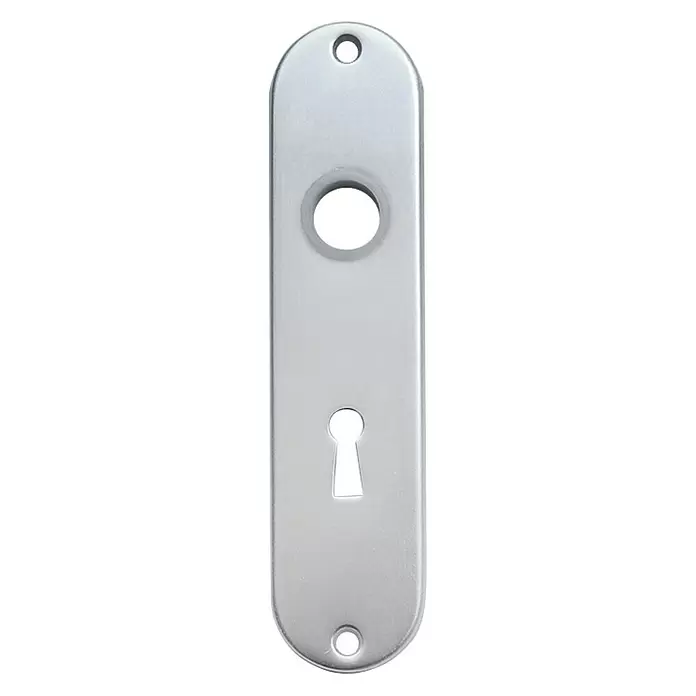Langschild Sleutelgat 56 mm - Aluminium, Ovaal - Vooraanzicht