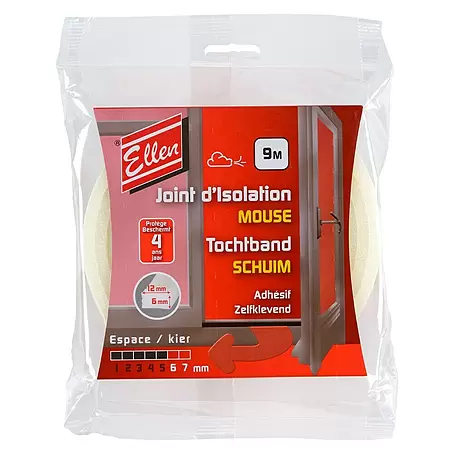 Ellen  Tochtband Schuim 12 x 6 mm