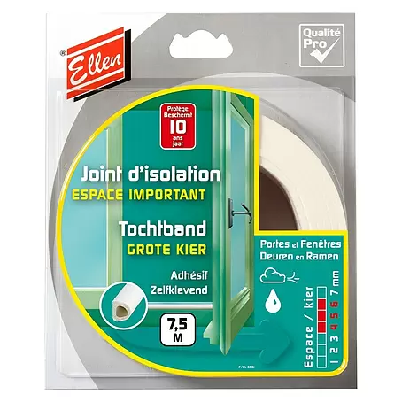 Ellen  Tochtband D grote kier wit