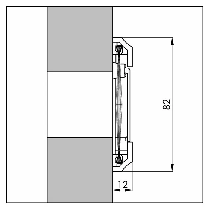 Ellen Afsluitlijst Brievenbus met klep wit - Wit, Kunststof, 340 x 80 mm - Blauwdruk