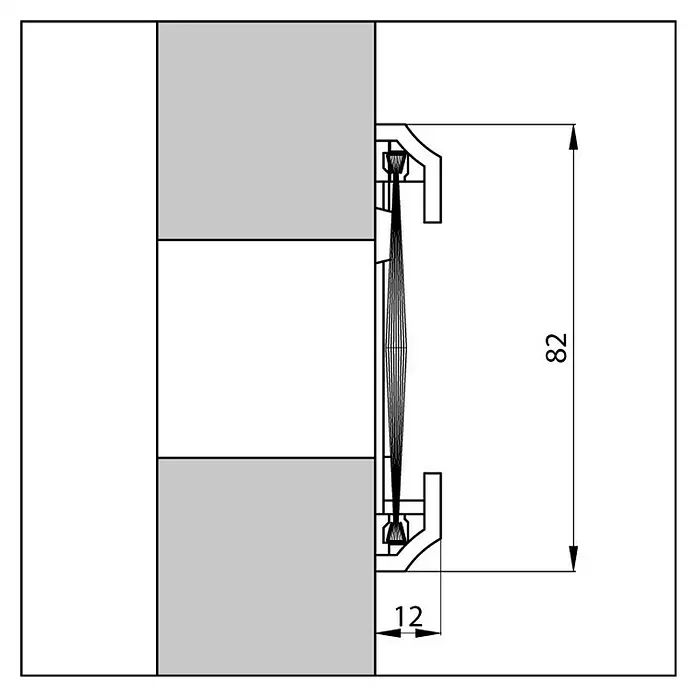 Ellen Afsluitlijst Brievenbus wit - Wit, Kunststof, 340 x 80 mm - Blauwdruk