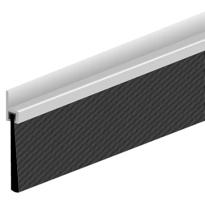 Ellen Dorpelstrip Borstelprofiel - Zilver/Zwart, l x b: 220 x 5,9 cm - Close-up