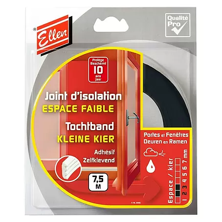 Ellen  Tochtband K kleine kier zwart