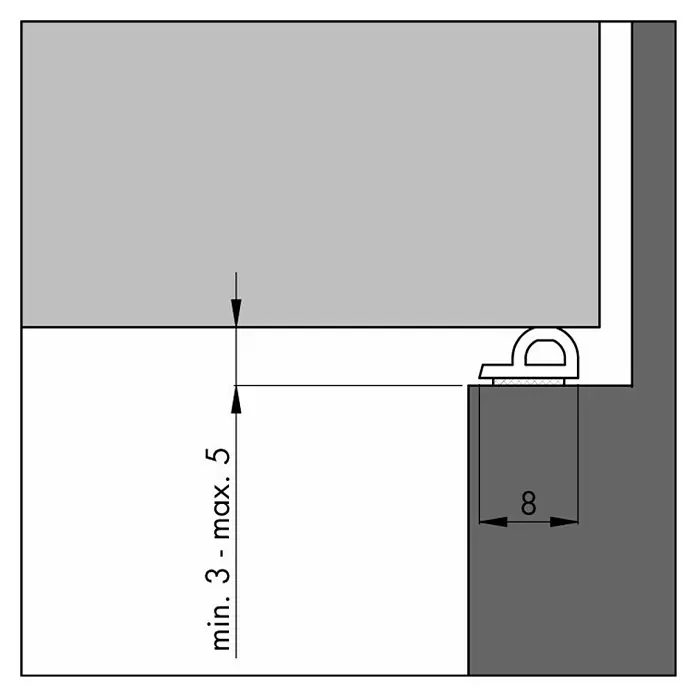 Ellen Tochtband P gemiddelde kier wit - Wit, 7,5 m - Blauwdruk