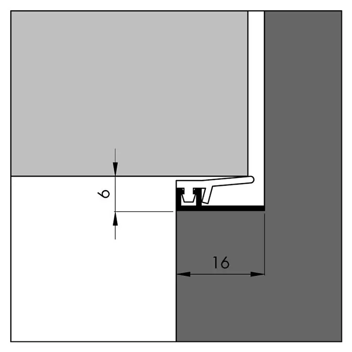 Ellen Tochtstrip Inbouw AIB 4N Zelfklevend - Grijs, 230 x 1,6 cm - Blauwdruk