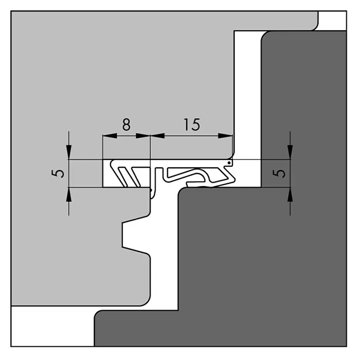 Ellen Vensterafdichting Type 1501 - Zwart, Lengte: 25 m - Blauwdruk