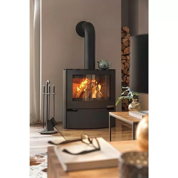 Lienbacher Kamingarnitur - 3 -tlg., Anthrazit, Höhe: 67 cm - Stimmungsaufnahme