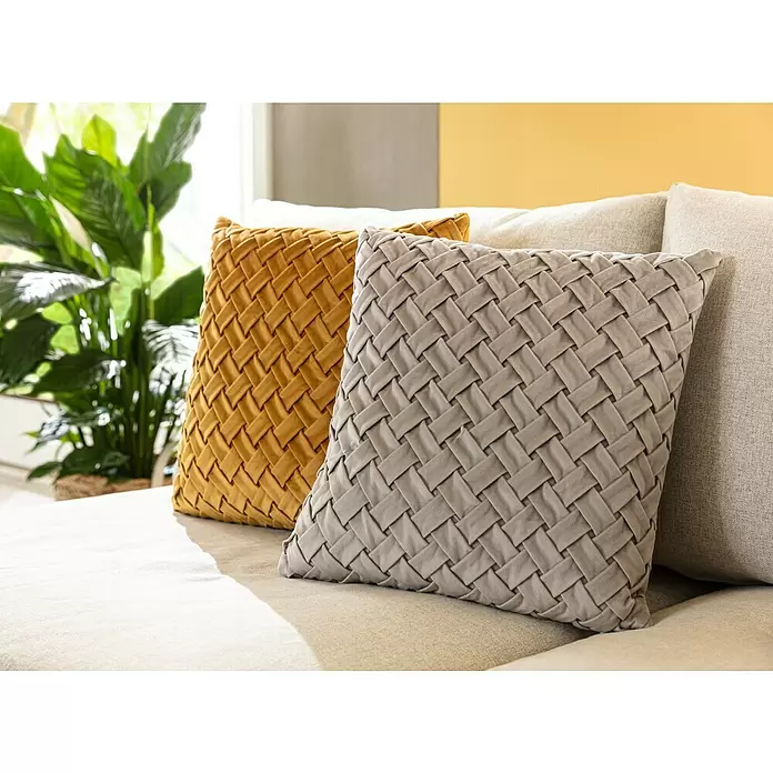 Kissen Classy - Grau, 45 x 45 cm, 100 % Polyester - Stimmungsaufnahme