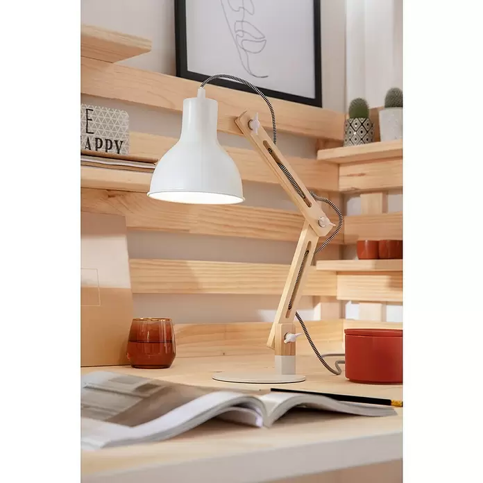 Tween Light Tischleuchte Wood - 40 W, L x B x H: 21 x 15,5 x 52 cm, E27 - Stimmungsaufnahme