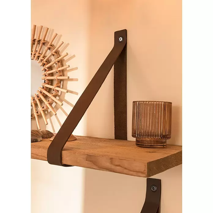 Regalhalter - 2 Stk., Leder, Traglast: 12 kg/Boden - Stimmungsaufnahme