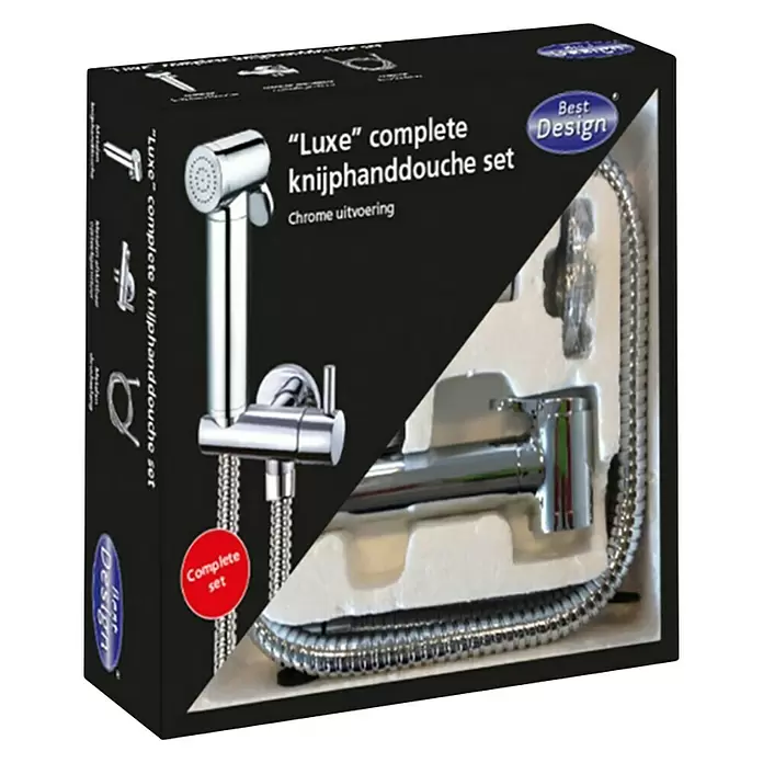 Best Design Doucheset Knijp-Bidet Luxe - Chroom - Diagonaal zicht