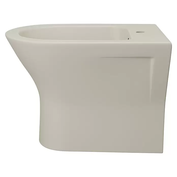 Feeling Stand-Bidet - Ohne Spezialglasur, Keramik, Greige - Linke Seitenansicht