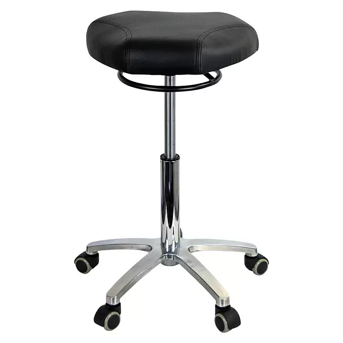 Hocker Upright Torino - Höhenverstellung: 520 mm - 720 mm, Schwarz - Vorderansicht