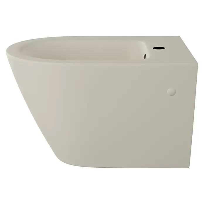 Feeling Wand-Bidet - Ohne Spezialglasur, Keramik, Greige - Linke Seitenansicht