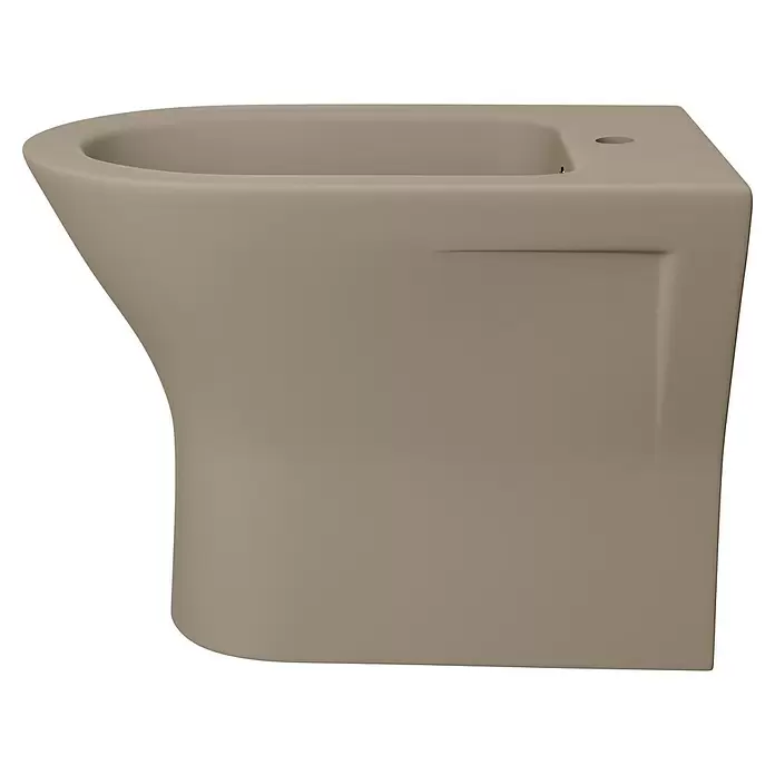 Feeling Stand-Bidet - Ohne Spezialglasur, Keramik, Cappuccino - Linke Seitenansicht