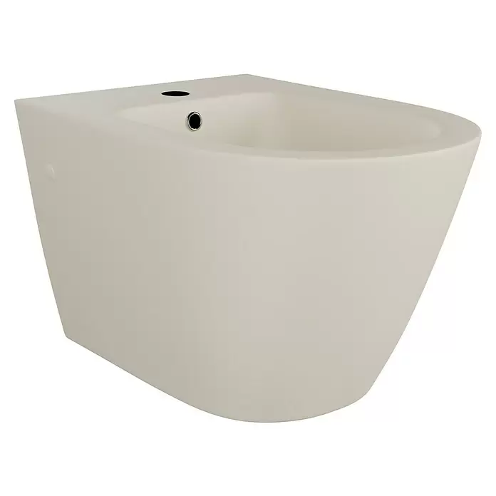 Feeling Wand-Bidet - Ohne Spezialglasur, Keramik, Greige - Diagonale Ansicht
