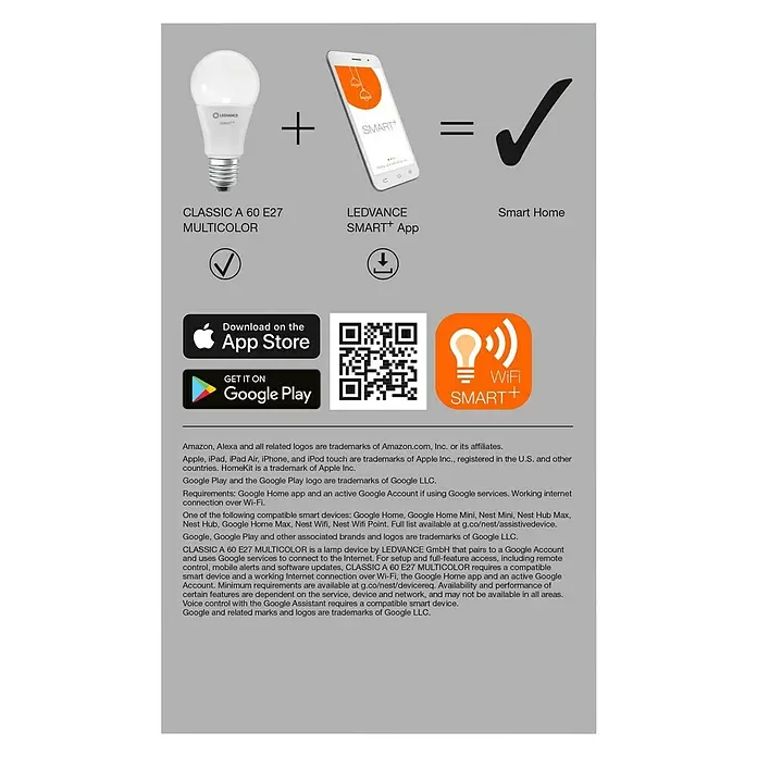 Ledvance LED-Leuchtmittel - E27, 9 W, A60, 806 lm - Rückansicht