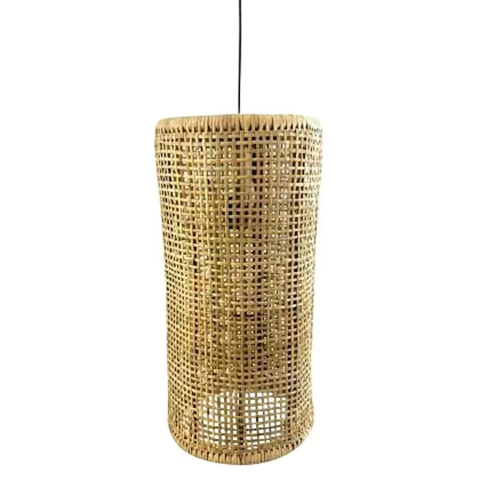 Hanglamp Rotan - Bruin, Hoogte: 40 cm - Vooraanzicht