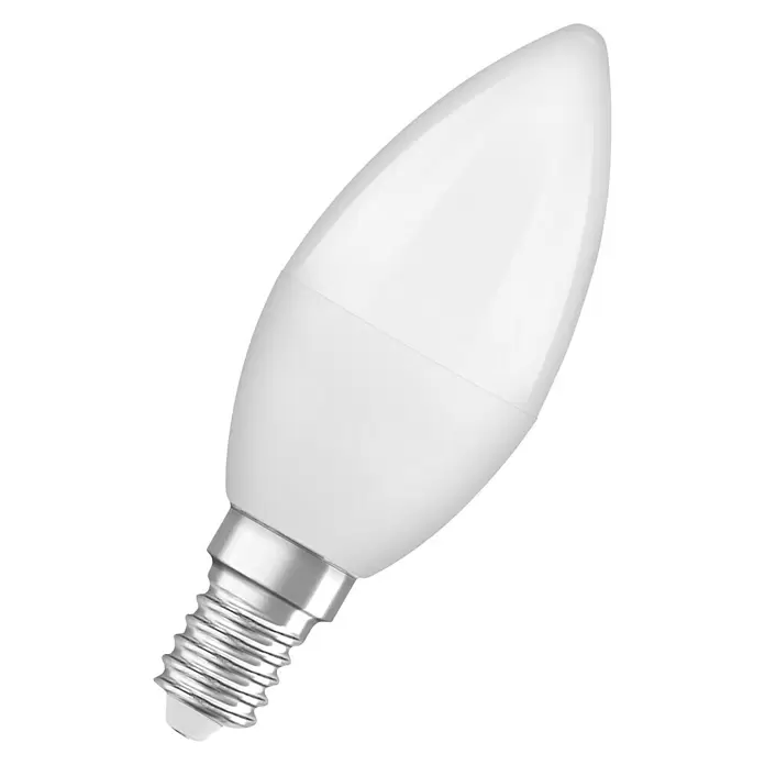 Voltolux LED-Leuchtmittel - 5,7 W, E14, Warmweiß, Matt, Kerze - Vorderansicht