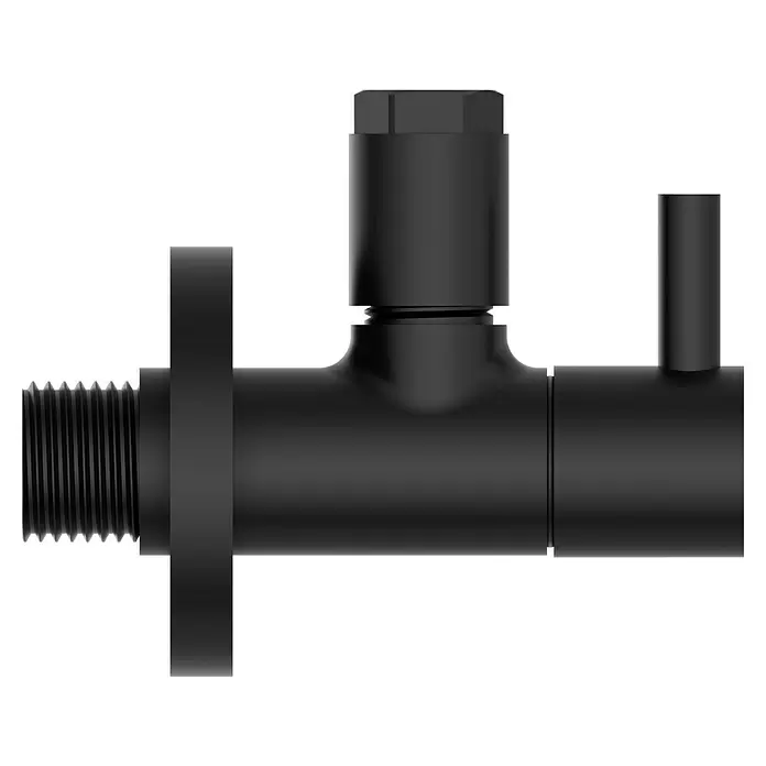 Bäderwelt Eckventil Kos - ½″, Durchmesser: 10 mm, Schwarz - Rechte Seitenansicht