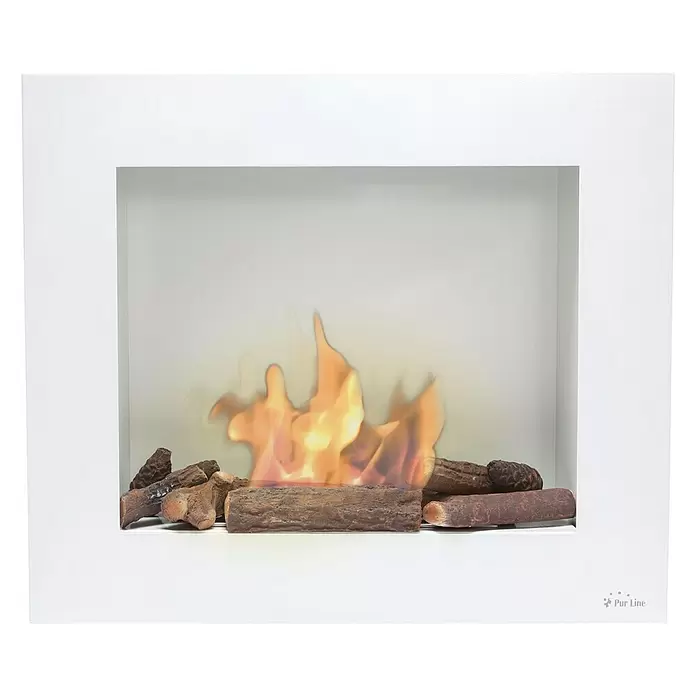 Purline Chimenea de bioetanol Bestbio W - 20 x 70 x 60 cm, Blanco - Vista frontal