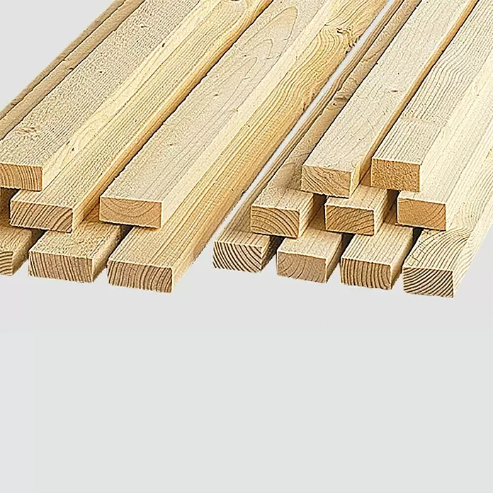 Listón de madera - 300 x 3,7 x 1,7 cm, Abeto rojo/abeto, Aserrado - Primer plano