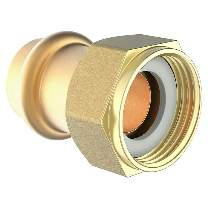 Press-Übergangsmuffe - Durchmesser: 22 mm, Innengewinde: ¾″ - Diagonale Ansicht