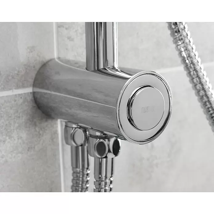 Mixomat Duschsystem Denver - Mit Umsteller, Lochabstand: 67 cm, Anzahl Strahlarten: 5 Stk., Chrom/Weiß - Stimmungsaufnahme